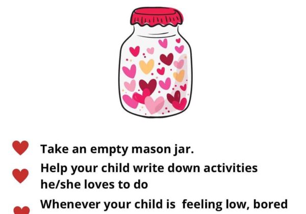 self care jar for kids, self care jar, self care jar ideas, care jar, self care kids